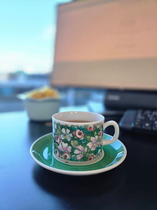 Gefle • Helmer Ringström • Flox • cup & saucer